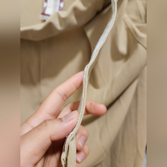 Boohoo Curve Plus Size Creme with Belt Trousers - Picture 13 of 17